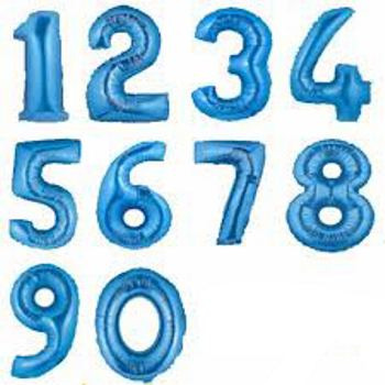 Numeri in Foil Blu cm.36